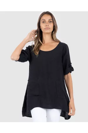 CAMIXA Federica Linen Tunic Top - Casual shirts Federica Linen Tunic Top