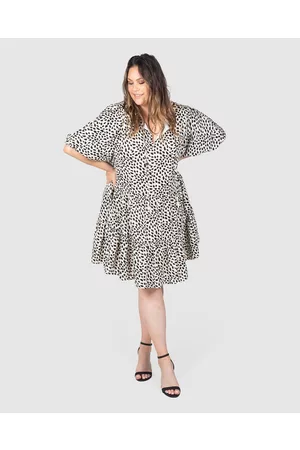 Love Your Wardrobe Ocelot Spot Tiered Dress - Printed Dresses Ocelot Spot Tiered Dress