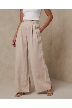 Wide Leg Pants in the color Beige for women - Shop your favorite