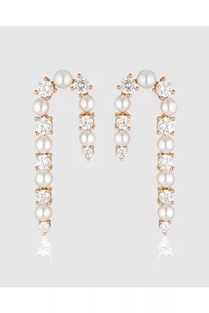 Georgini Candy Cane Pearl Earrings - Jewellery Candy Cane Pearl Earrings