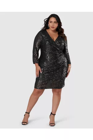 Pink Dusk Smokin Hot Sequin Wrap Dress - Dresses Smokin Hot Sequin Wrap Dress