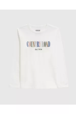 COUNTRY ROAD Teen Verified Australian Cotton Long Sleeve Heritage T shirt - Sweats & Hoodies Teen Verified Australian Cotton Long Sleeve Heritage T-shirt
