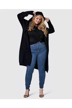 Indigo Tonic Hattie Hooded Longline Cardi - Jumpers & Cardigans Hattie Hooded Longline Cardi