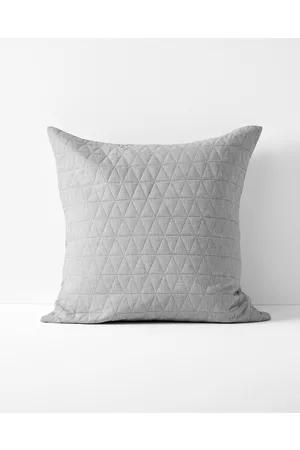 Aura Chambray Quilted European Pillowcase - Home Chambray Quilted European Pillowcase