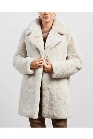 ENA PELLY Minimalist Faux Fur Jacket - Coats & Jackets Minimalist Faux Fur Jacket