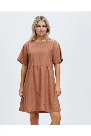 White By FTL Zavi Linen Dress - Dresses Zavi Linen Dress