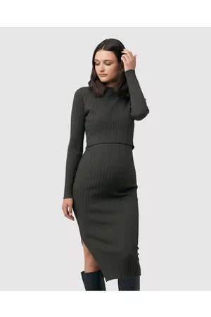 Ripe Maternity Nella Rib Nursing Knit Dress - Dresses Nella Rib Nursing Knit Dress