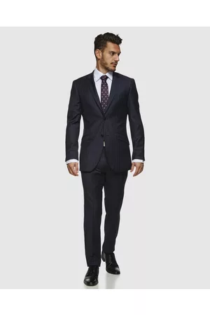 Kelly Country Navy Pinstripe Wool Suit Set - Suits & Blazers Navy Pinstripe Wool Suit Set