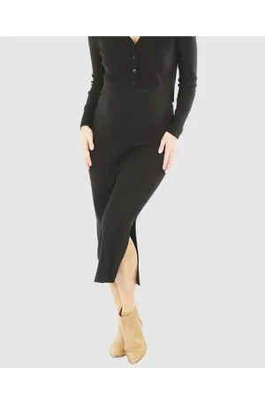Angel Maternity Maternity Knit Midi Skirt - Pencil skirts Maternity Knit Midi Skirt