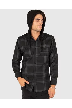Unit Chester Hooded Flannel Shirt - Shirts & Polos Chester Hooded Flannel Shirt