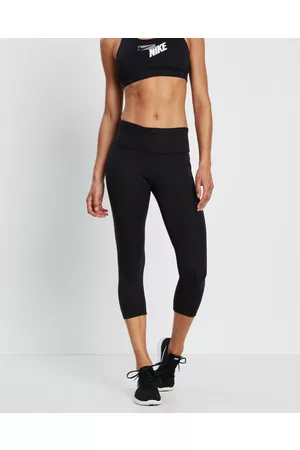 Dri-fit fast cropped running leggings, black/grey, Nike