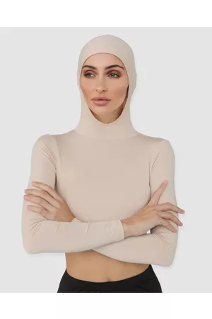 MOD SQUAD Luxe Hooded Crop Basic Base Layer - Tops Luxe Hooded Crop Basic Base Layer