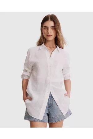 COUNTRY ROAD Organically Grown Linen Shirt - Tops Organically Grown Linen Shirt