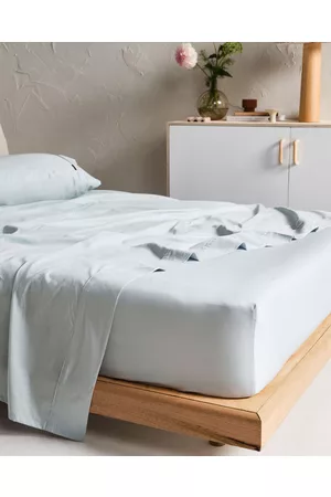 Linen House Augusta 500TC Cotton Sateen Fitted Sheet - Home Augusta 500TC Cotton Sateen Fitted Sheet