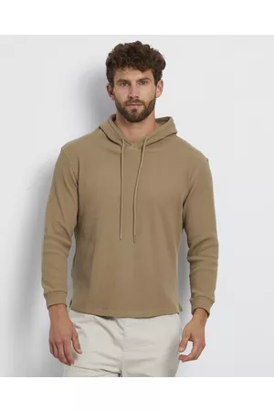 AM Waffle Crew Neck Long Sleeve Hoodie - Hoodies Waffle Crew Neck Long Sleeve Hoodie