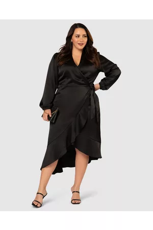 Pink Dusk Girl Crush Satin Wrap Dress - Wedding Dresses Girl Crush Satin Wrap Dress