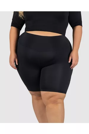 B Free Plus Size High Waisted Long Biker Shorts - Compression Bottoms Plus Size High Waisted Long Biker Shorts