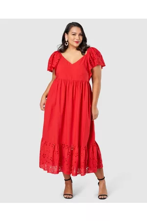 Pink Dusk Girlz Broderie Maxi Dress - Dresses Girlz Broderie Maxi Dress