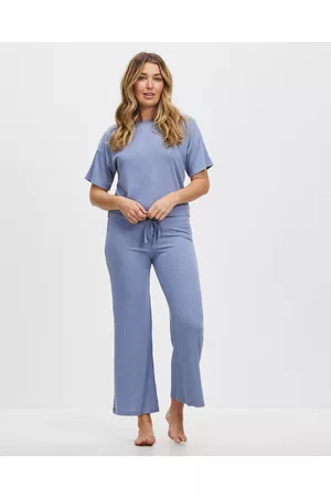Gingerlilly Emma Wide Leg Ribbed Lounge Set - Two-piece sets Emma Wide Leg Ribbed Lounge Set