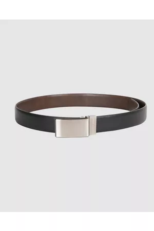 Geoffrey Beene Plate Buckle Reversible Belt - Belts Plate Buckle Reversible Belt