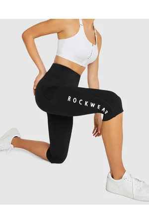 Rockwear Scrunch Bum 3/4 Tights In Black