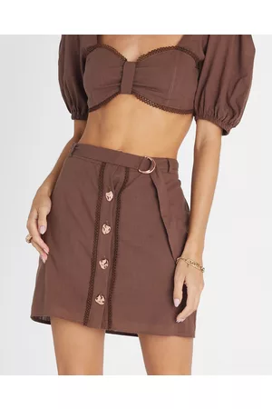 Heaven Garnet Button Up Mini Skirt - Skirts Garnet Button Up Mini Skirt