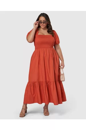 Something 4 Olivia Mila Shirred Bodice Midi Dress - Dresses Mila Shirred Bodice Midi Dress