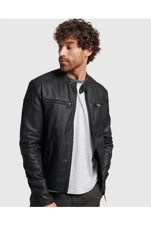 Superdry Vintage Coated Denim Racer Jacket - Coats & Jackets Vintage Coated Denim Racer Jacket