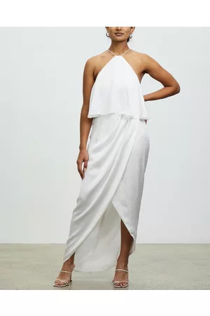 Shona Joy Luxe Halter Frill Dress - Bridesmaid Dresses Luxe Halter Frill Dress