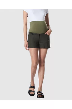 Soon Maternity Nala Overbelly Linen Shorts - Shorts Nala Overbelly Linen Shorts