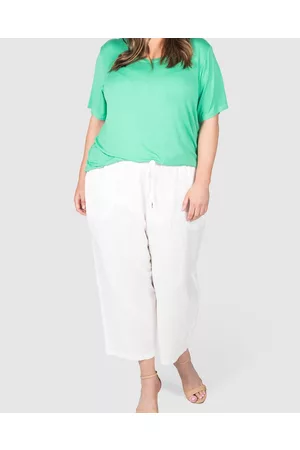 Love Your Wardrobe Grace Crop Linen Pants - Pants Grace Crop Linen Pants