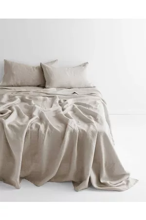 Aura Emile Linen Flat Sheet - Home Emile Linen Flat Sheet