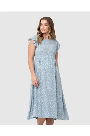 Ripe Maternity Ava Shirred Dress - Printed Dresses Ava Shirred Dress