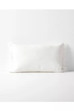 Aura Vintage Linen Fringe Rectangle Cushion - Home Vintage Linen Fringe Rectangle Cushion