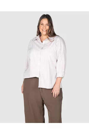 Love Your Wardrobe Ella Stripe Button Up Shirt - Shirts & Polos Ella Stripe Button-Up Shirt