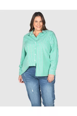 Love Your Wardrobe Ella Stripe Button Up Shirt - Shirts & Polos Ella Stripe Button-Up Shirt