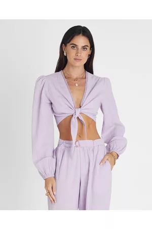 Heaven Amethyst Long Sleeve Crop - Casual shirts Amethyst Long Sleeve Crop