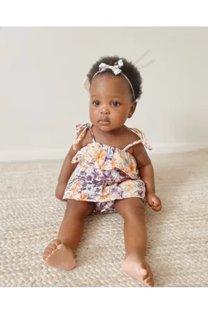 WITH LOVE FOR KIDS Cotton Muslin Ruffle Playsuit Babies - Jumpsuits & Playsuits Cotton Muslin Ruffle Playsuit - Babies