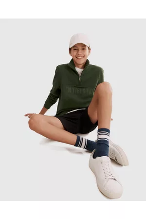 COUNTRY ROAD Teen Verified Australian Cotton Heritage Half Zip Sweat - Sweats & Hoodies Teen Verified Australian Cotton Heritage Half Zip Sweat