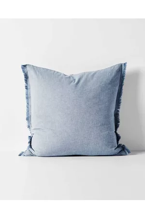 Aura Chambray Fringe European Pillowcase - Home Chambray Fringe European Pillowcase