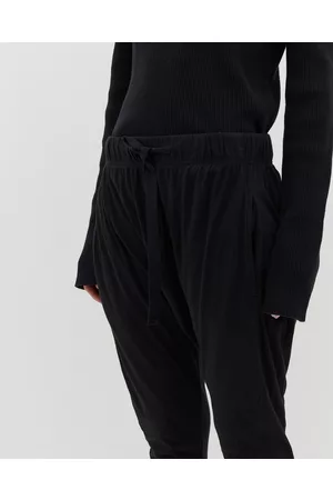 TWILL PINSTITCH DETAIL PANT- BLACK, BASSIKE