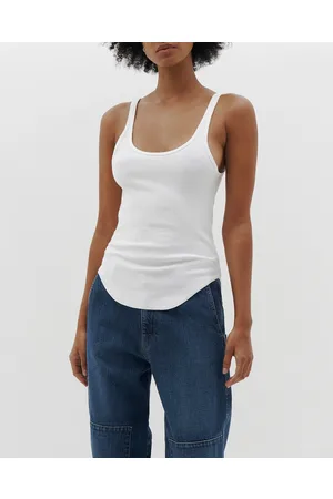 BASSIKE Slim scoop rib tank - T-Shirts & Singlets slim scoop rib tank