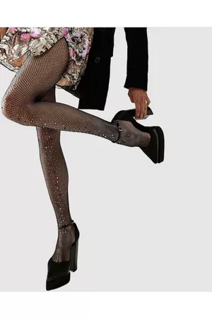 High Heel Jungle Glitter Fishnet Tights - Socks & Tights Glitter Fishnet Tights
