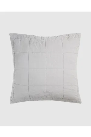 Bambury Linen Quilted European Pillow Sham - Home Linen Quilted European Pillow Sham