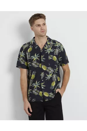 AM Trop Print Resort Shirt Short Sleeve Button Down Relaxed Fit - Shirts & Polos Trop Print Resort Shirt Short Sleeve Button Down Relaxed Fit