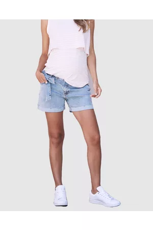 Angel Maternity Maternity Denim Shorts - Denim Maternity Denim Shorts