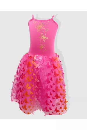 Pink Poppy Butterfly Hot & Gold Tutu Dress - Dresses Butterfly Hot & Gold Tutu Dress