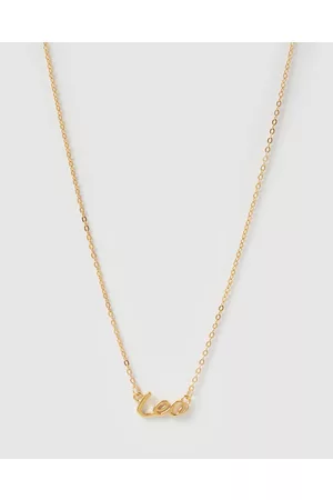 Izoa Leo Written Star Sign Necklace - Jewellery Leo Written Star Sign Necklace