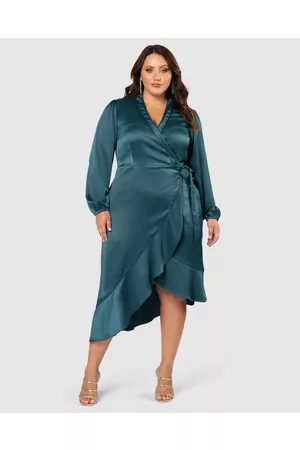 Pink Dusk Girl Crush Satin Wrap Dress - Dresses Girl Crush Satin Wrap Dress