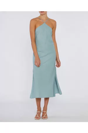 Amelius Krisha Linen Halter Midi Dress - Dresses Krisha Linen Halter Midi Dress